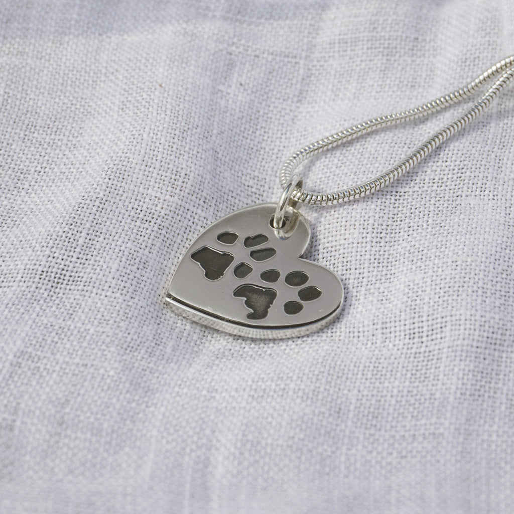 Double Pawprint Pendant