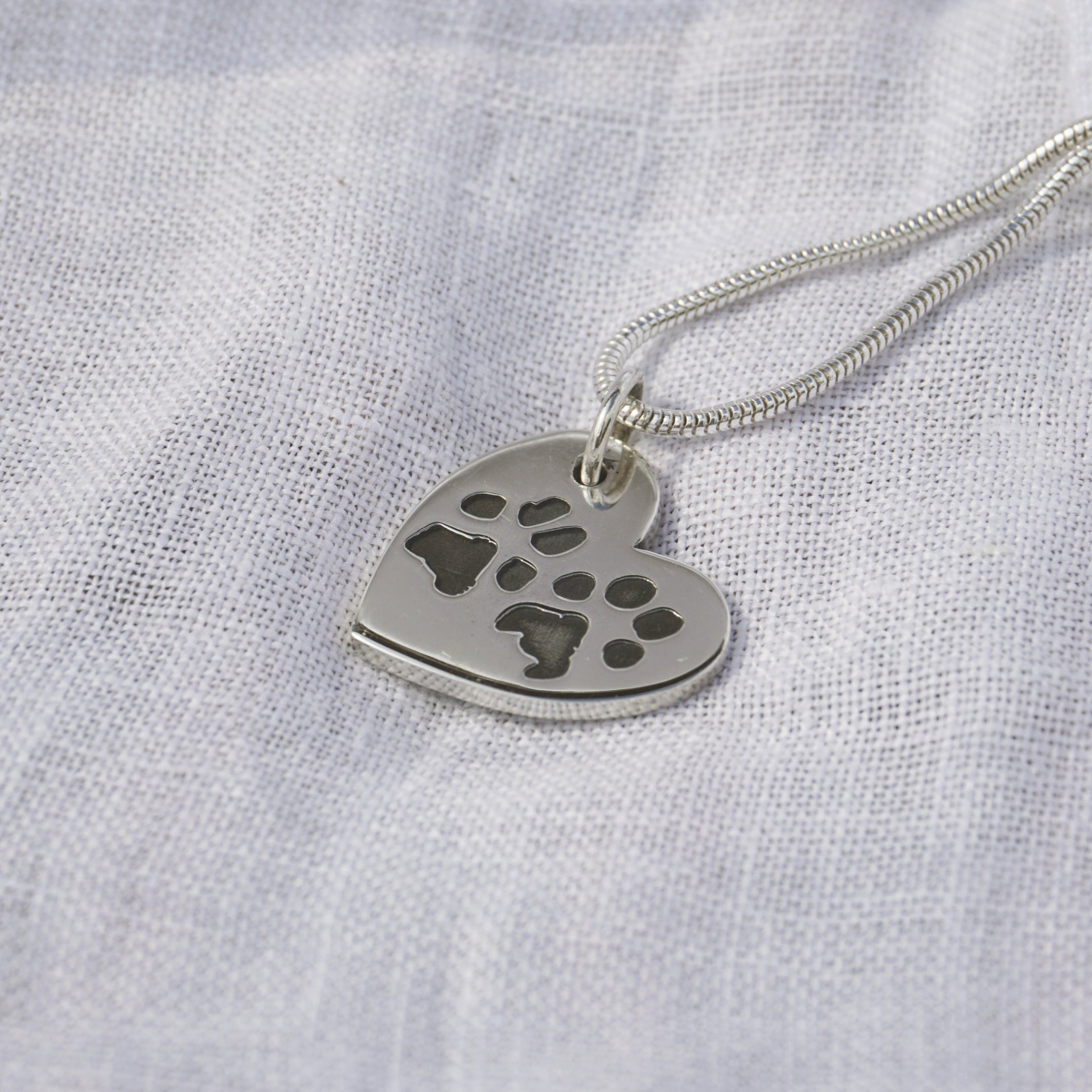 Double Pawprint Pendant